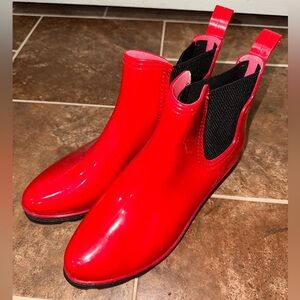 Seven7 Women’s Red Rubber Rain Booties